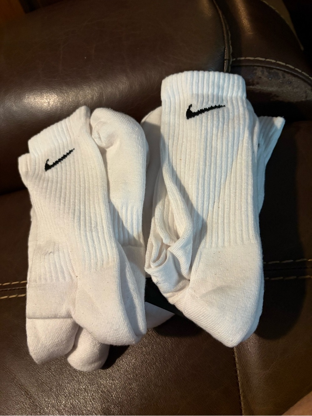 Nike White Crew Athletic Socks - Men's